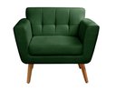 Ver imagem 3 de Poltrona Decorativa Bruna Living Sala Quarto Recepção - Veludo Verde 270