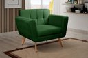 Ver imagem 2 de Poltrona Decorativa Bruna Living Sala Quarto Recepção - Veludo Verde 270