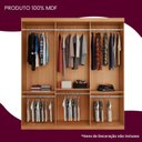 Ver imagem 4 de Guarda-Roupa Casal 100% MDF 3 Portas de Correr com Pés Chile Off White/Marromle