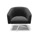 Ver imagem 4 de Cadeira Sala de Jantar Giratória Base Cromada Kit 2 Stella Suede D03 - D'Rossi Cor Preto