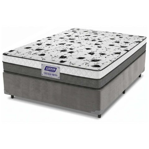 Cama Box Casal Colchão Espuma D33 Fort 138x188x59cm Gazin - Suporta até 150kg por Pessoa