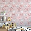 Ver imagem 2 de Papel de Parede Decorativo Baby Geométrico Borboletas Rosas com Listras e Bolinhas 3,0m