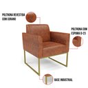 Ver imagem 6 de Poltrona Base Industrial Dourado Marisa Corano Nozes D03 - D'Rossi