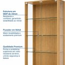 Ver imagem 5 de Cristaleira 2 Portas de Vidro com LED Aruá CabeCasa MadeiraOriginals Marrom/Jatobá