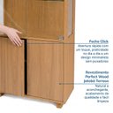 Ver imagem 7 de Cristaleira 2 Portas de Vidro com LED Aruá CabeCasa MadeiraOriginals Marrom/Jatobá