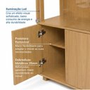 Ver imagem 6 de Cristaleira 2 Portas de Vidro com LED Aruá CabeCasa MadeiraOriginals Marrom/Jatobá