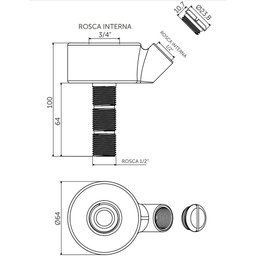 Adaptador Torneira Cozinha Mesa com Saída Derivação Lateral para Filtros e Máquina de Lavar - - 3 Adaptador Torneira Cozinha Mesa com Saída Derivação Lateral para Filtros e Máquina de Lavar - - 3