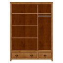 Ver imagem 3 de Guarda Roupa Solteiro 3 Portas e 2 Gavetas Topázio 9104fn Freijó Finestra