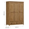 Guarda Roupa Solteiro 3 Portas e 2 Gavetas Topázio 9104fn Freijó Finestra - 2