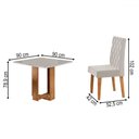 Ver imagem 3 de Mesa de Jantar 4 Lugares Magiore Mel/blonde/veludo Pastel - Viero Móveis