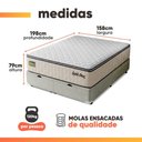 Ver imagem 3 de Cama Box Baú Colchão Queen Molas Ensacadas Gold Star 158x198x79cm Hellen