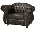 Ver imagem 1 de Poltrona Chesterfield Merlo Corano Café / Decoracao, sala TV, recepção, barbearia, salão, estética,