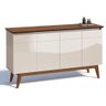 Conj Classic Painel com Rack 2.2 Aparador e Buffet Off White Freijo - 4