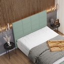 Ver imagem 1 de Cabeceira Cama Box King 195 Cm Roma W01 Linho Verde Menta - Lyam Decor