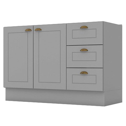 Balcão de Pia 120 cm Nova York Cinza – Henn