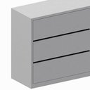 Ver imagem 3 de Cômoda para Quarto com 6 Gavetas 180 Cm 100% Mdf Casa Lar Cor:prata