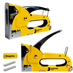 Grampeador Tapeceiro Compacto Hobby Reparo Madeira Plástico - 1 Grampeador Tapeceiro Compacto Hobby Reparo Madeira Plástico - 1