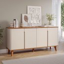 Ver imagem 6 de Buffet Balcao 4 Portas Mdf 163 Cm 22136 Cinamomo Off White Molci