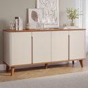 Ver imagem 2 de Buffet Balcao 4 Portas Mdf 163 Cm 22136 Cinamomo Off White Molci