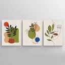 Ver imagem 4 de Conjunto com 3 lindos quadros pintados a mão para decoração de ambiente medindo 60x45cm cada quadro