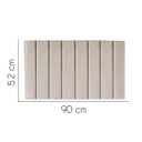 Ver imagem 2 de Painel Estofada Carla 90CM Solteiro Courino Bege - D A DECOR