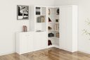 Ver imagem 1 de Escritório com 3 Estantes e Balcão Branco - Fdecor