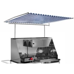 Carrinho de Cachorro Quente e Lanche com Toldo Rodas Pneumáticas Cefaz - 2