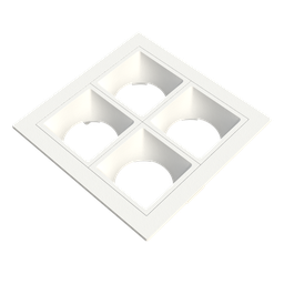 Spot Embutir Linea Mr11 2x2 4 Focos Branco - 1