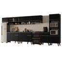 Ver imagem 2 de Armário de Cozinha Completa Atlanta Modern com Vidro Carraro Preto Touch