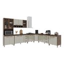Ver imagem 2 de Cozinha Modulada Completa Fidelitá Lisboa 7 Peças 600cm 16 Portas 6 Gavetas com Tampo