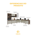 Ver imagem 5 de Cozinha Modulada Completa Fidelitá Lisboa 7 Peças 600cm 16 Portas 6 Gavetas com Tampo