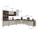 Ver imagem 4 de Cozinha Modulada Completa Fidelitá Lisboa 7 Peças 600cm 16 Portas 6 Gavetas com Tampo