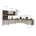 Ver imagem 4 de Cozinha Modulada Completa Fidelitá Lisboa 7 Peças 600cm 16 Portas 6 Gavetas com Tampo