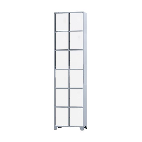 Armário Roupeiro De Aço 12 Portas Para Vestiário Academia Locker Branco