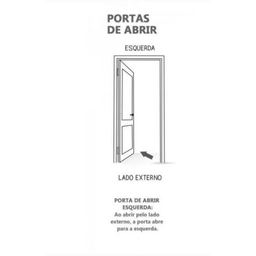 Porta de Alumínio Frisada com Visor Lado Esquerdo 210x80cm Branco Esquadrias Castro - 4
