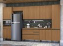 Ver imagem 1 de Armário de Cozinha Modulada Completa Reta 13 Peças 4,00m 318 Maxxi Canela Kappesberg