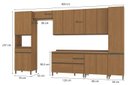 Ver imagem 2 de Armário de Cozinha Modulada Completa Reta 13 Peças 4,00m 318 Maxxi Canela Kappesberg