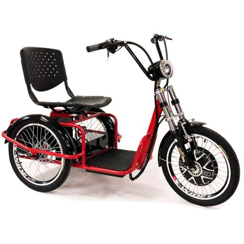 Triciclo Elétrico - Village PAM - 800w - Vermelho - Plug and Move