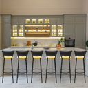 Ver imagem 2 de Kit 6 Cadeiras Alta 80cm para Balcão Ilha Bancada Área Gourmet Bar Piscina Banqueta Itagold