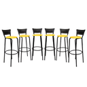 Ver imagem 1 de Kit 6 Cadeiras Alta 80cm para Balcão Ilha Bancada Área Gourmet Bar Piscina Banqueta Itagold