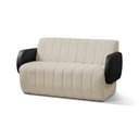 Ver imagem 2 de Sofá 3 Lugares Decorativo 148cm Túlio Sintético Pu e Bouclê K01 - D'rossi