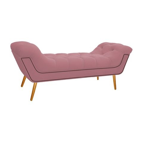 Calçadeira Madrid 160 cm Suede Rosa Bebê