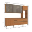 Ver imagem 2 de Cozinha 10 Peças 2,70m com Tampos e Pés Maxxi Kappesberg