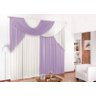 Cortina Luana Decorativa Para Sala Ou Quarto Com Bando Em Tecid - 1