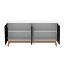 Ver imagem 6 de Aparador Kappesberg 4 Portas Branco/preto Fosco 156cm
