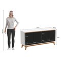 Ver imagem 4 de Aparador Kappesberg 4 Portas Branco/preto Fosco 156cm