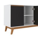 Ver mais imagens de Aparador Kappesberg 4 Portas Branco/preto Fosco 156cm