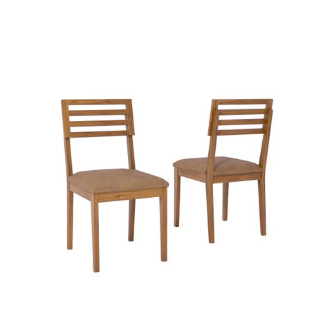 Kit 2 Cadeiras para Sala de Jantar Juparanã Marrom/Cinamomo/Kaki