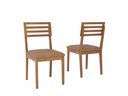 Ver imagem 1 de Kit 2 Cadeiras para Sala de Jantar Juparanã Marrom/Cinamomo/Kaki