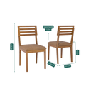 Ver imagem 2 de Kit 2 Cadeiras para Sala de Jantar Juparanã Marrom/Cinamomo/Kaki